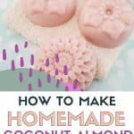 Give the gift of homemade Coconut Almond Soap Bars with this simple recipe. There’s nothing quite as enjoyable as using fresh, natural soap that smells good and soothes the body. Learn how to make homemade soap. It's easy and fun!