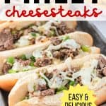 Enjoy the fresh flavor of a thinly sliced steak with cheese, onions, and peppers on rolls with this recipe for homemade Philly Cheesesteaks. If you’ve ever visited Philly (or any of the towns surrounding Philadelphia), you know that they are best known for the famous Philly Cheesesteak. This easy cheesesteak recipe is great to have for lunch and dinner.