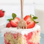 Enjoy a slice of a sweet, light, and refreshing dessert with this Strawberry Poke Cake recipe. It’s the perfect cake to make for any occasion, whether you’re hosting family and friends or craving something sweet.