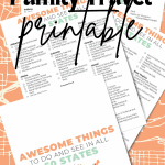 Looking for a fun way to travel the country and experience what each state has to offer? Use this convenient Awesome Things to Do and See in All 50 States printable. Road trip adventures are lots of fun, but they're also a fantastic learning experience for your little ones. If you're planning to visit these new places and experience lots of new things, you'll look forward to having free travel printable on hand when you need it most.
