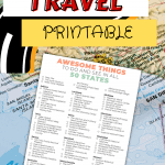Looking for a fun way to travel the country and experience what each state has to offer? Use this convenient Awesome Things to Do and See in All 50 States printable. Road trip adventures are lots of fun, but they're also a fantastic learning experience for your little ones. If you're planning to visit these new places and experience lots of new things, you'll look forward to having free travel printable on hand when you need it most.