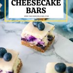 Ditch the traditional cheesecake that you have to eat with a fork and try this simple recipe for Blueberry Cheesecake Bars. These moist and delicious bars are full of sweet flavor and are perfect for a grab and go dessert. This easy blueberry dessert is a perfect dessert recipe for a party or potluck. Make this delicious bar recipe while blueberries are in peak season during the summer months.