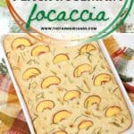 Prepare a light and refreshing treat with this delicious Peach & Rosemary Focaccia Bread. It has the perfect naturally sweet touch with peaches, making it the perfect quick snack to enjoy! Focaccia bread, the Italian-style bread. With this recipe for Peach & Rosemary Focaccia Bread, you’re combining two incredible flavors into one to make bread that has a light, sweet taste and amazing texture that keeps you coming back for more.
