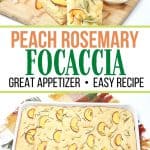 Prepare a light and refreshing treat with this delicious Peach & Rosemary Focaccia Bread. It has the perfect naturally sweet touch with peaches, making it the perfect quick snack to enjoy! Focaccia bread, the Italian-style bread. With this recipe for Peach & Rosemary Focaccia Bread, you’re combining two incredible flavors into one to make bread that has a light, sweet taste and amazing texture that keeps you coming back for more.