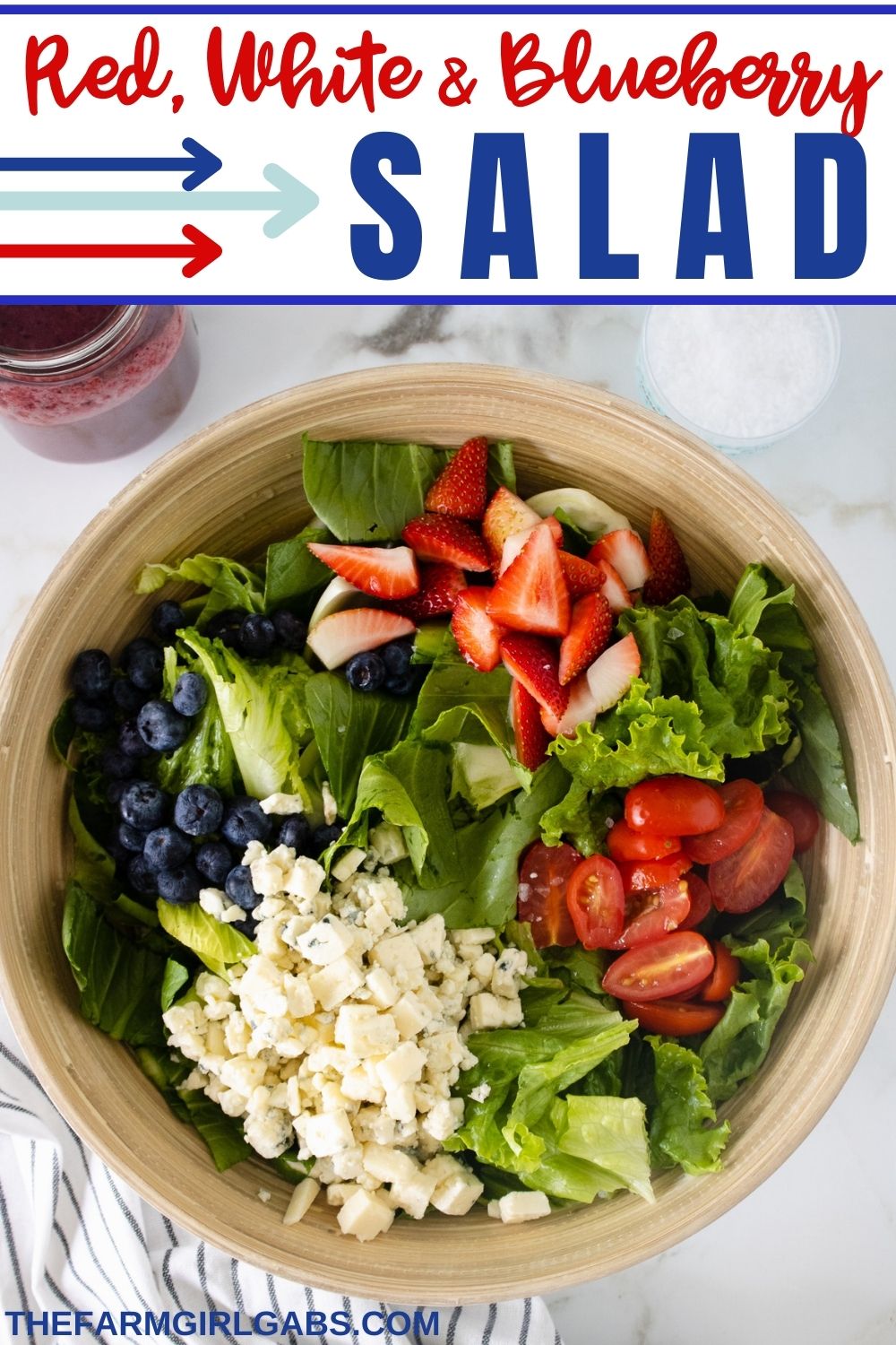 Red, White & Blueberry Salad - The Farm Girl Gabs®