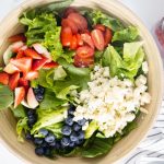 Prepare a fresh and festive salad for the 4th of July with this easy recipe for Red, White & Blueberry Salad. This patriotic recipe is full of flavor and naturally good for you, making it the perfect summer salad recipe