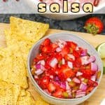 If you’re looking for a zesty, slightly sweet treat to eat with your favorite tortilla trips, try this delicious Strawberry Salsa. It’s light, refreshing, and super flavorful. It's the perfect summer salsa recipe to sink your teeth into.