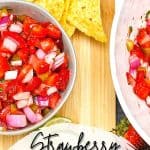If you’re looking for a zesty, slightly sweet treat to eat with your favorite tortilla trips, try this delicious Strawberry Salsa. It’s light, refreshing, and super flavorful. It's the perfect summer salsa recipe to sink your teeth into.