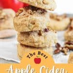 Make these perfectly flaky and flavorful Apple Cider County Scones using this simple recipe. These apple scones will melt in your mouth and are perfect for pairing with a warm or cold beverage in the morning! These scones are a great fall baking recipe when apples are in season. But, they can be made year-round too.