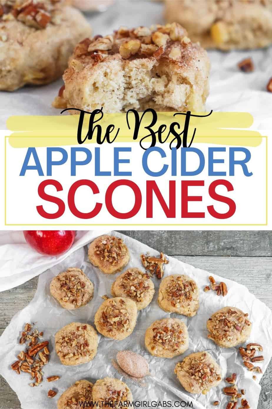 Make these perfectly flaky and flavorful Apple Cider County Scones using this simple recipe. These apple scones will melt in your mouth and are perfect for pairing with a warm or cold beverage in the morning! These scones are a great fall baking recipe when apples are in season. But, they can be made year-round too.