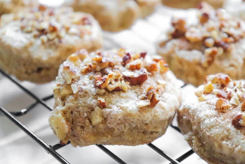 Make these perfectly flaky and flavorful Apple Cider County Scones using this simple recipe. These apple scones will melt in your mouth and are perfect for pairing with a warm or cold beverage in the morning! These scones are a great fall baking recipe when apples are in season. But, they can be made year-round too.