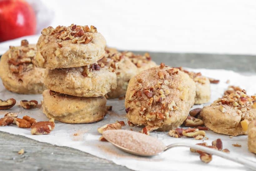 Make these perfectly flaky and flavorful Apple Cider County Scones using this simple recipe. These apple scones will melt in your mouth and are perfect for pairing with a warm or cold beverage in the morning! These scones are a great fall baking recipe when apples are in season. But, they can be made year-round too.