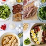 Delicious, light and flavorful is the way to go with this Grilled Chicken Cobb Salad recipe. This easy meal idea is great to take with you when you’re on the go, whether you’re headed to work or traveling. This salad is portable too! This is a great mason jar recipe to take to work or serve at a picnic. Summertime is the perfect time to enjoy salads. This Grilled Chicken Cobb Salad is delicious in so many ways, go ahead and give it a try!