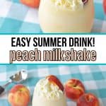 Grab some fresh peaches from your local farmers' market and make this delicious homemade peach milkshake. This easy milkshake only has 3 simple ingredients. It's the perfect summer treat. A Peach Milkshake is a delicious drink that combines the flavors of peach and milk. It is perfect for a hot summer day, or any time you want something sweet and refreshing.
