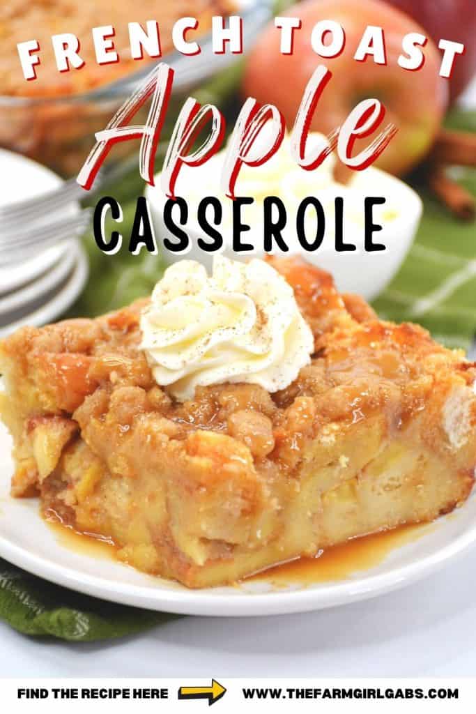 Have trouble dragging your kids out of bed in the morning? That won’t be a problem when you make this Apple French Toast Casserole recipe! This is an easy breakfast recipe for apple season.