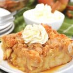 Have trouble dragging your kids out of bed in the morning? That won’t be a problem when you make this Apple French Toast Casserole recipe! This is an easy breakfast recipe for apple season.