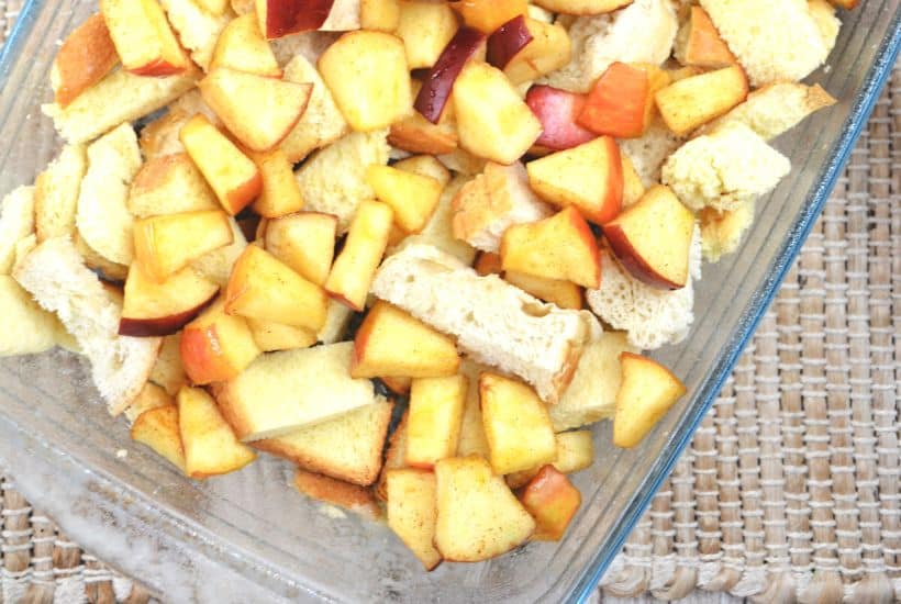 Apple season on the farm has officially arrived. You know what that means, right? Yep, a lot of tasty apple recipes straight from my kitchen to yours. First up is this easy Apple French Toast Bake. This make-ahead breakfast idea is perfect to serve before school or on the weekend.