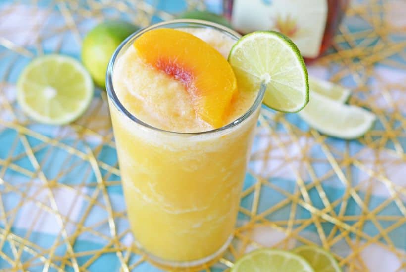 Cool off this summer with this delicious frozen peach margarita. This classic cocktail is full of peach flavor and is a perfect way to celebrate peach season and summer. This drink is perfect for any occasion, whether you’re celebrating Cinco de Mayo or just looking for something to help cool you down on a hot day. Best of all, it’s easy to make at home with just a few simple ingredients.
