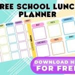 Tired of making the same things for the kids to take to school and want to have fresh ideas? Use this School Lunch Planner to keep track of meals and snacks packed for your little ones each day!