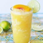 Cool off this summer with this delicious frozen peach margarita. This classic cocktail is full of peach flavor and is a perfect way to celebrate peach season and summer. This drink is perfect for any occasion, whether you’re celebrating Cinco de Mayo or just looking for something to help cool you down on a hot day. Best of all, it’s easy to make at home with just a few simple ingredients.