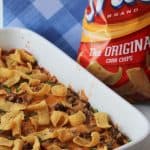 Looking for a simple easy weeknight dinner that the entire family can enjoy? You'll want to grab a bag of Fritos and try this easy and delicious Walking Taco Casserole!