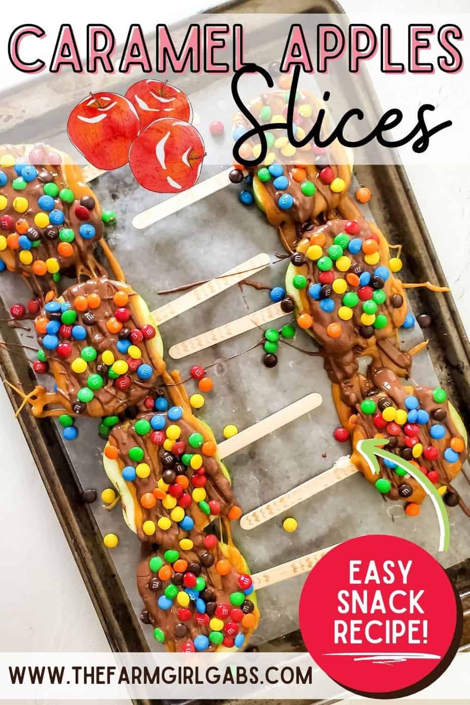 M&Ms Caramel Apple Slices The Farm Girl Gabs®
