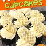 Looking for the perfect spooky treat to prepare for your kiddos this Halloween? Try these tasty and fun Mummy Cupcakes! This ghoulish Halloween cupcake recipe is spooktacular.