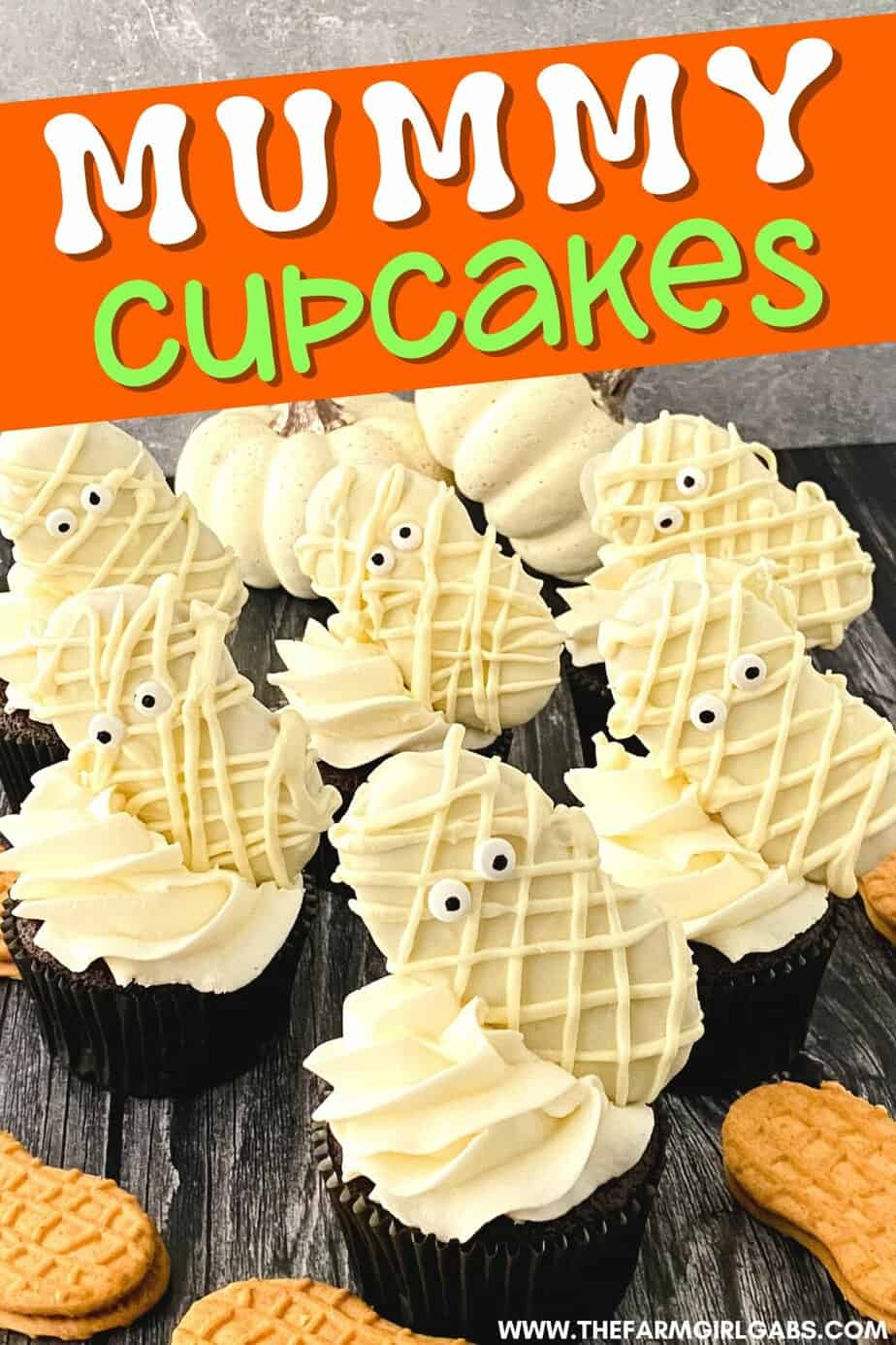 Mummy Cupcakes For Halloween The Farm Girl Gabs® 1897