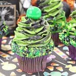 Get a load of these spooky Green Slime Cupcakes, a delicious treat that kids and adults can enjoy. The cupcakes are perfect for serving during Halloween parties and events!