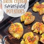 Discover how to easily prepare the perfect side dish with this recipe for Bacon Cheddar Smashed Potatoes. They’re cheesy, crispy, and have the best texture that will keep you coming back for more. This is an easy potato side dish that everyone will enjoy.