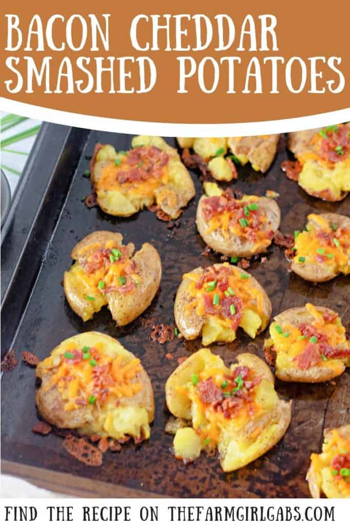 Discover how to easily prepare the perfect side dish with this recipe for Bacon Cheddar Smashed Potatoes. They’re cheesy, crispy, and have the best texture that will keep you coming back for more. This is an easy potato side dish that everyone will enjoy.