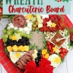 Charcuterie boards are a great party appetizer idea, especially during the holiday season. This festive, and delicious Christmas Wreath Charcuterie Board will wow your guests for the holidays.