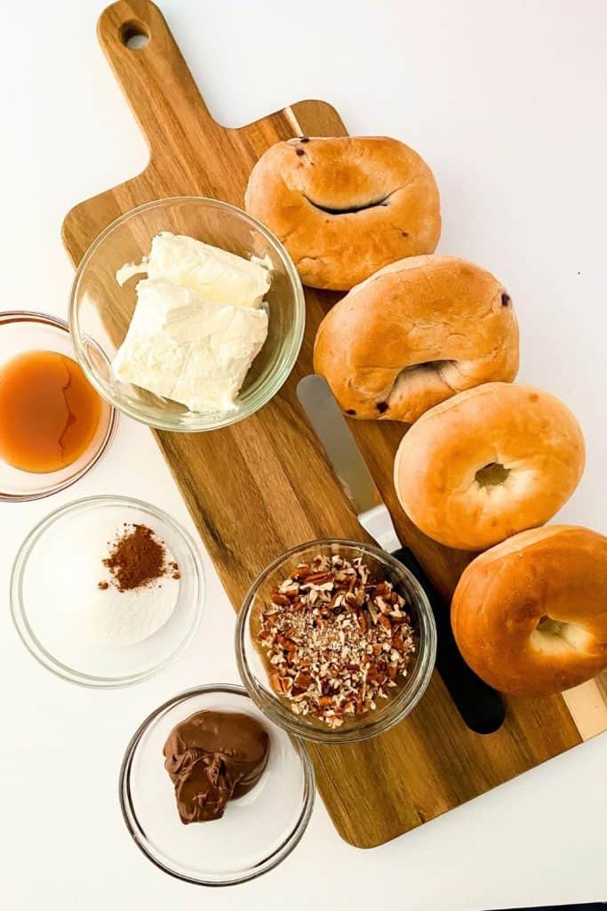 You’ve likely heard of butter boards, but what about a Cream Cheese Bagel Board? If you’re a bagel lover who looks forward to spreading them with cream cheese, you will love this easy-to-assemble board. This fun version of a charcuterie board is a great breakfast or brunch recipe idea.