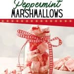 These Peppermint Marshmallows are simple to make and delicious to consume. Holiday treats are so easy to do thanks to this recipe. This homemade marshmallow recipes is a perfect DIY gift idea for the holidays. Wrap them up with a mug and a packet of hot chocolate for an easy food gift idea.
