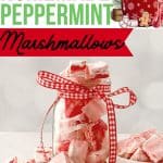 These Peppermint Marshmallows are simple to make and delicious to consume. Holiday treats are so easy to do thanks to this recipe. This homemade marshmallow recipes is a perfect DIY gift idea for the holidays. Wrap them up with a mug and a packet of hot chocolate for an easy food gift idea.