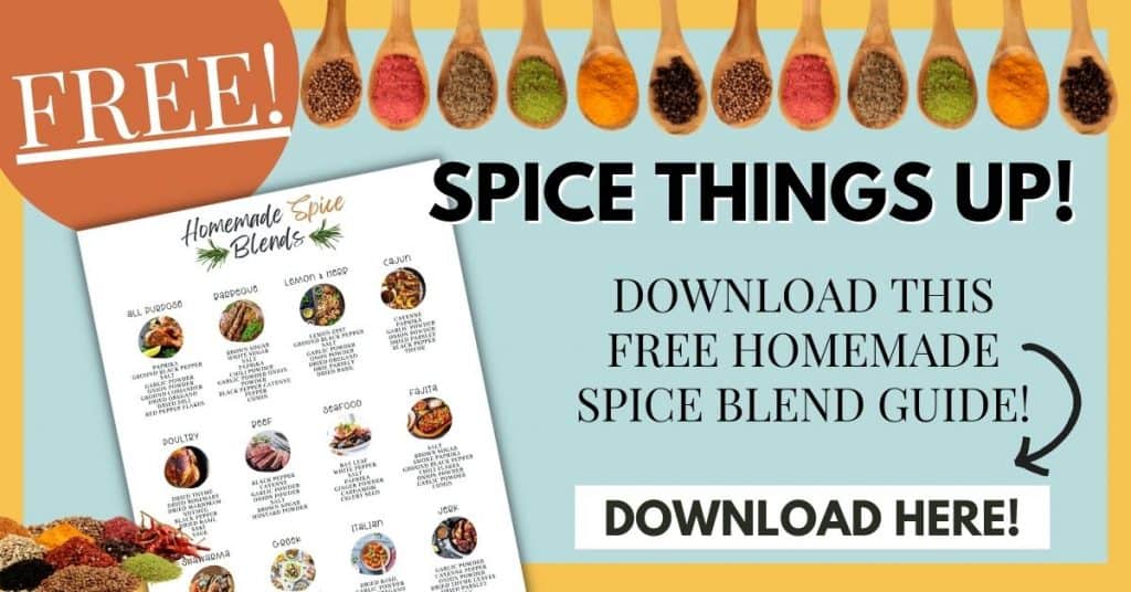 Free Printable Homemade Spice blends guide