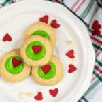 Grinch Thumbprint Cookies