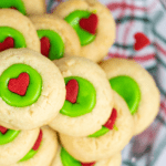 Grinch Thumbprint Cookies