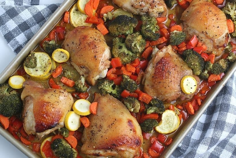 EASY Sheet Pan Chicken Thighs - I Heart Naptime