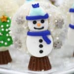 Prepare perfectly decorated Snowman Snow Globe Cookies for the holidays. These sweet, decorative holiday cookies are a must-have for children and adults. This easy cookie recipe is made with OREOS. These chocolate covered OREOS are a fun Christmas Cookie recipe to make and share.