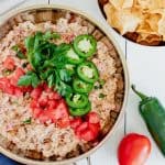 Searching for an easy dip recipe that is a real crowd-pleaser? This 3 Ingredient Rotel Sausage Dip recipe is loaded with zesty flavor, and is the perfect appetizer for any occasion