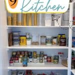The kitchen is the heart of the home. Keeping it organized is key. Ready to get started? Check out these easy Kitchen Organization Ideas. Be sure to also download the free home organization printable. These easy organization hacks will help you organize your home.