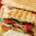 Skip the traditional ham and cheese and make a more fulfilling meal with these Pesto Chicken Sandwiches. Made with chicken, cheese, and tomatoes, you will love the taste of this flavorful sandwich.