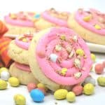 Enjoy a sweet holiday treat with these flavorful Copycat Crumbl Easter Whopper Cookies. From the bright pink frosting to their slightly soft texture, these cookies are sure to put a smile on your face!