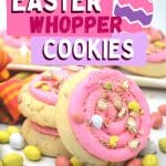 Enjoy a sweet holiday treat with these flavorful Copycat Crumbl Easter Whopper Cookies. From the bright pink frosting to their slightly soft texture, these cookies are sure to put a smile on your face!