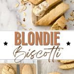 Whip up this easy Blondie Biscotti recipe from scratch and have a sweet, tasty treat to enjoy with your morning coffee or hot tea. The biscotti has the perfect crisp texture with added almond slivers for extra flavor.