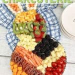 You can't go wrong making this Bunny Charcuterie Board. You'll love how adorable it turns out! This charcuterie board is an easy appetizer idea for your Easter Dinner menu.