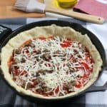 Who says you need takeout when you’re in the mood for pizza? Give this savory and delicious Cast Iron Skillet Pizza recipe a try, you won’t be disappointed! It's an easy homemade pizza recipe.