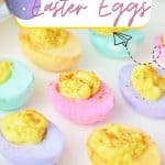This easy recipe for Colorful Dyed Easter Deviled Eggs will take your deviled eggs to the next level this Easter. They're bright, fun, and super flavorful!
