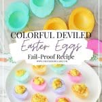 This easy recipe for Colorful Dyed Easter Deviled Eggs will take your deviled eggs to the next level this Easter. They're bright, fun, and super flavorful!